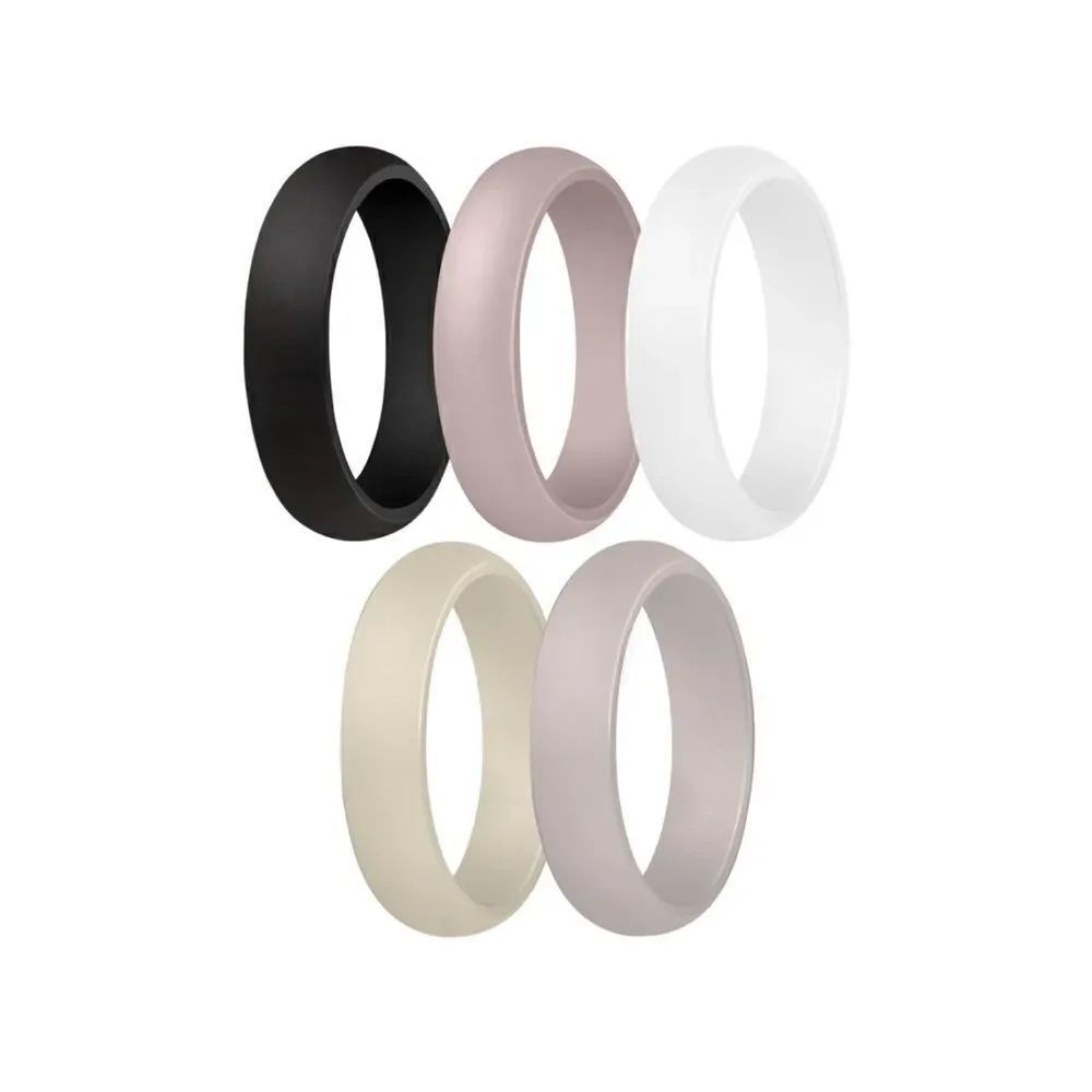Silicone Wedding Bands Pack of 5